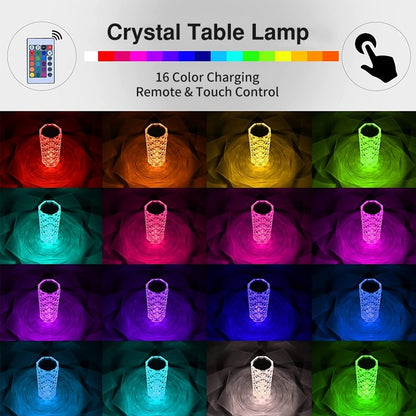 16 Colors LED Crystal Lamp